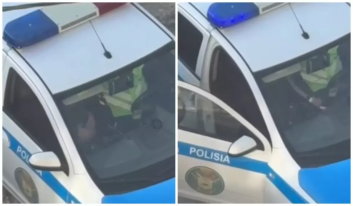 Полиция көлігінде қызметкер мен жүргізушінің “күдікті әрекеттері” түсірілген видео тарады