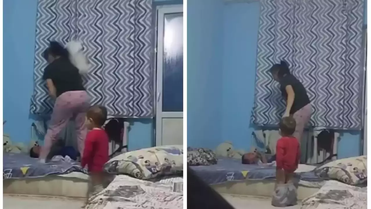 Жаркентте баласын жылу батареясына байлап ұрған анаға сот шешімі шықты