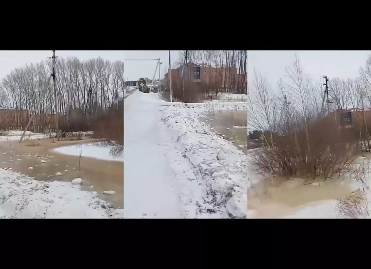 Зерендіде кәріз суы көлге айналды: Халық сасық иістен көз ашпай отыр