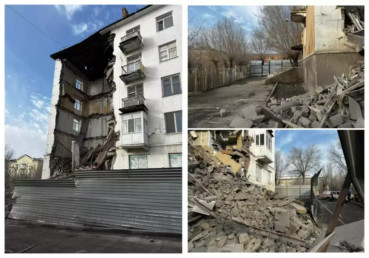 Балқашта тұрғын үйдің бір бөлігі опырылып түсті