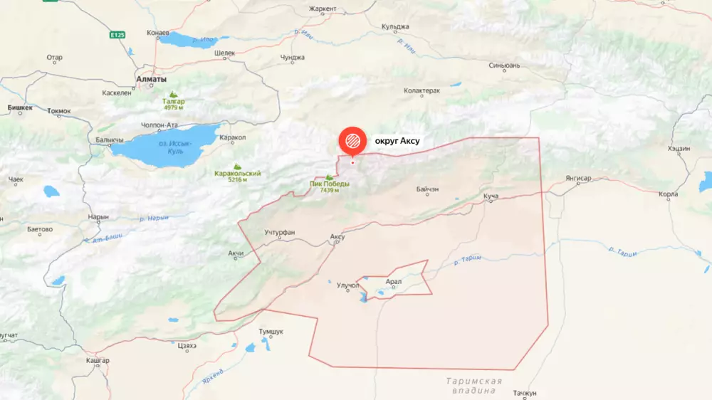 Землетрясение произошло на границе Казахстана и Китая