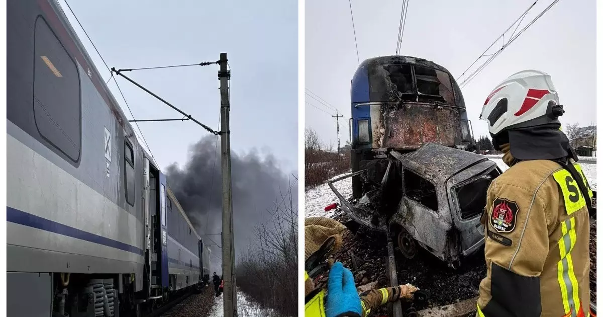  Өткелде тұрып қалған көлікті екі пойыз бірінен соң бірі соқты 