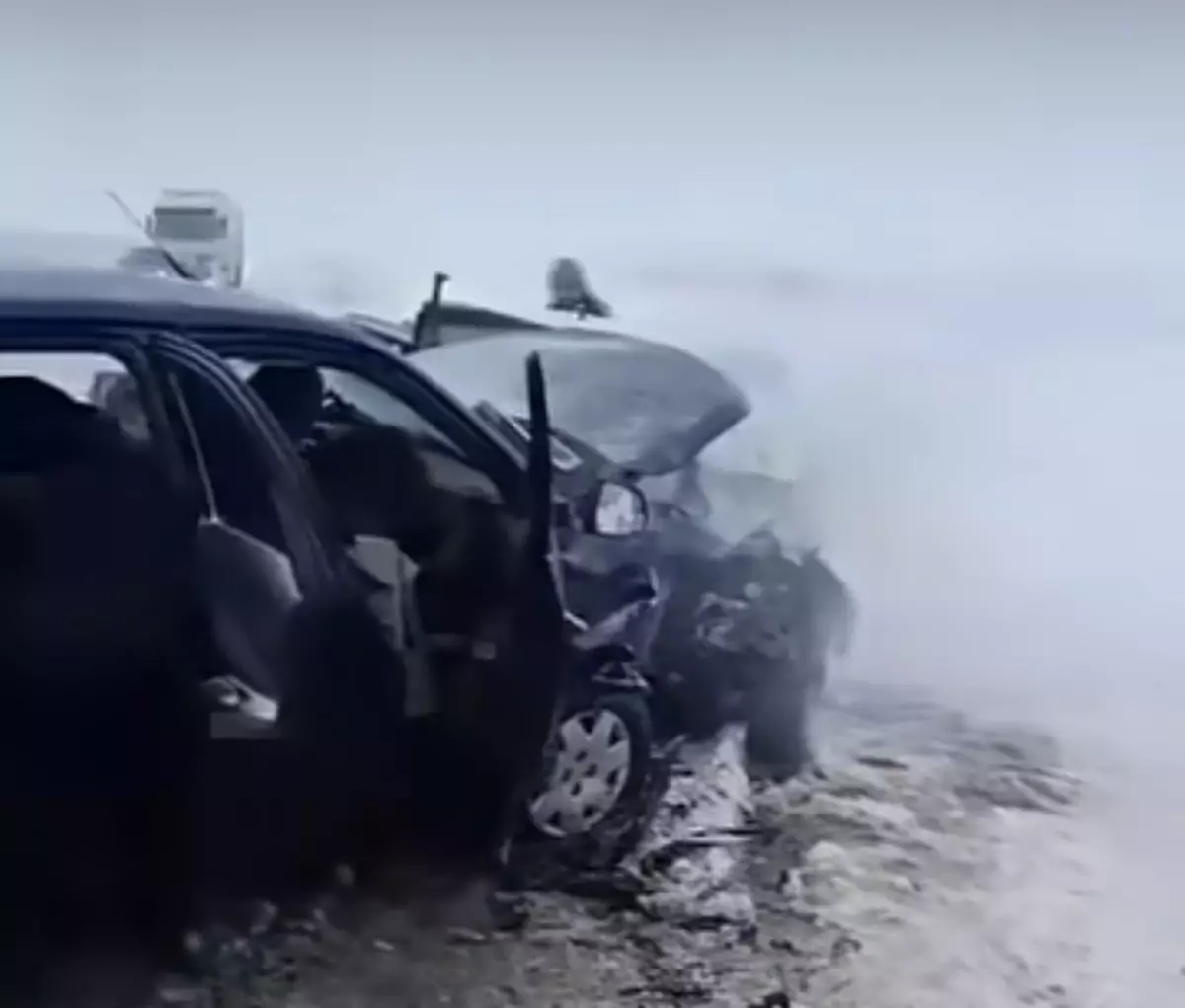 4 адам қаза тапты: Абай облысында жантүршігерлік жол апаты болды (ВИДЕО)