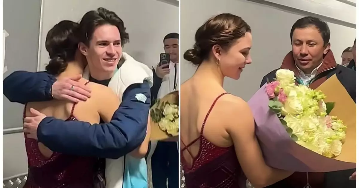  Шайдоров пен Головкин София Самоделкинаны құттықтап, гүл шоқтарын сыйлады 