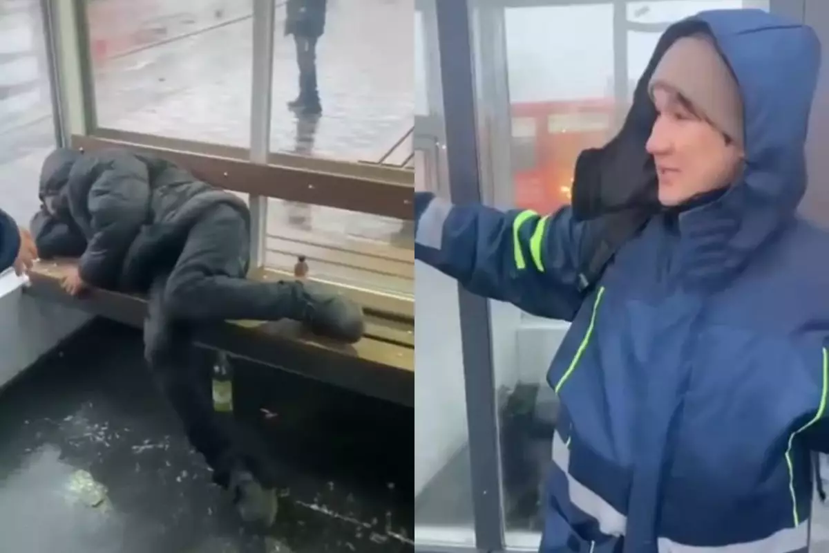 Павлодарда вокзал маңындағы жылы аялдамаларды қаңғыбастар басып алған