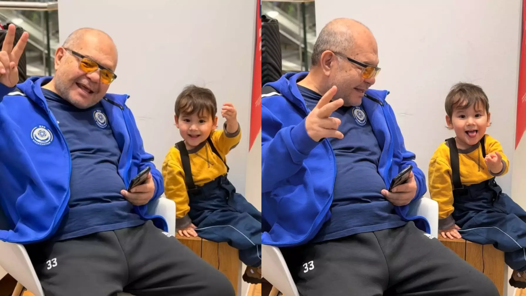 «Атасынан аумай қалыпты»: Уәлибек Әбдрайымов алғаш рет өз немересін көрсетті (ФОТО)