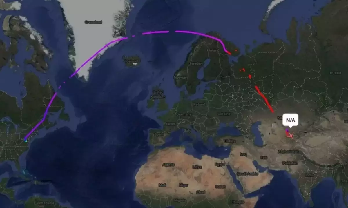 Қазақстанның үстінен жұмбақ ұшақ ұшып өтті