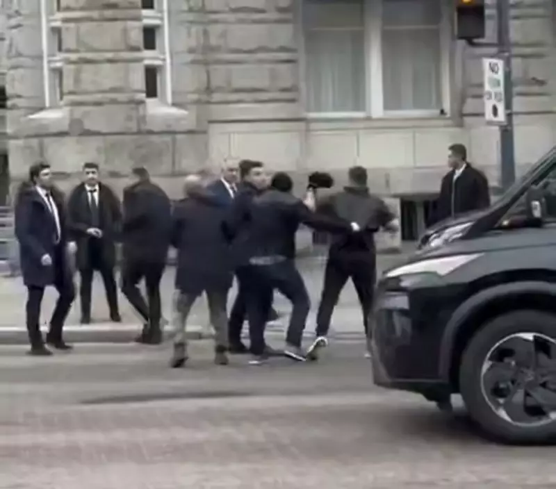 Протестующие пытались атаковать кортеж Ильхама Алиева в США