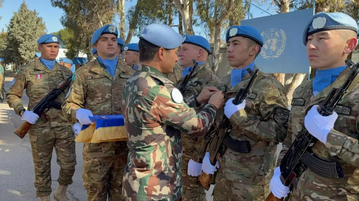 Голан жотасындағы қазақстандық бітімгерлер БҰҰ медалімен марапатталды