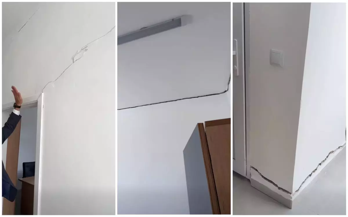 Түркістан облысында бір жыл бұрын салынған әкімдік ғимараты қирап жатыр