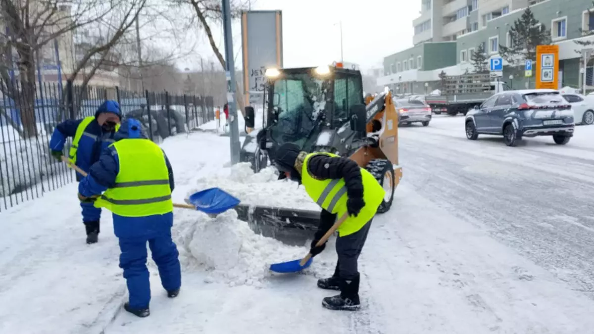 51 тысячу кубометров снега вывезли из Астаны за ночь