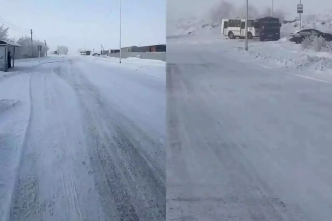 Теміртау тұрғындары қақаған аязда сағаттап автобус күтуге мәжбүр