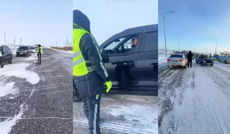 Сотни авто не могли проехать по трассе в СКО из-за бурана