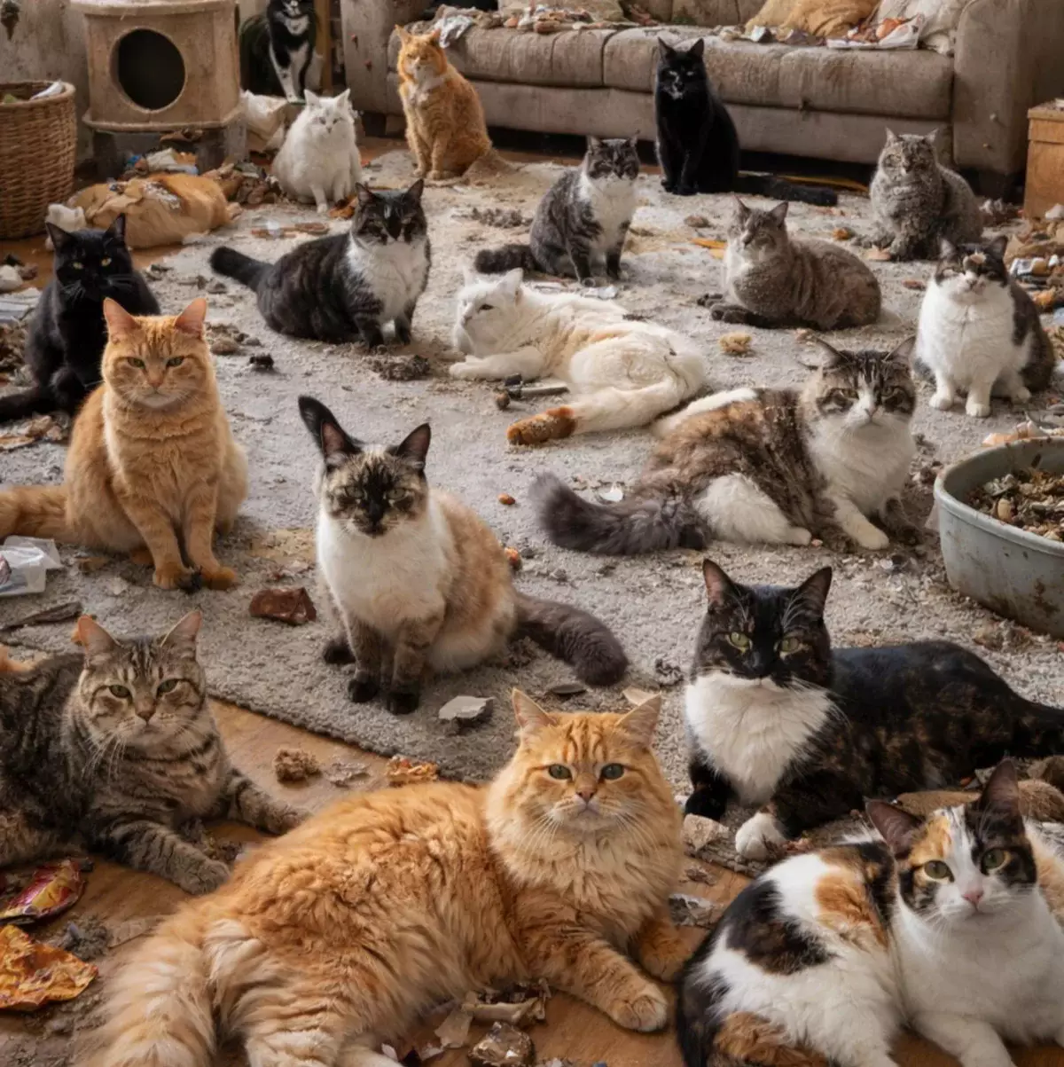 Соседи в Таразе добиваются выселения 20 кошек из однокомнатной квартиры