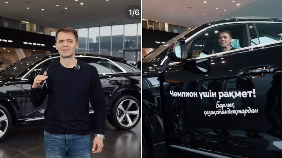 "Көзіне жас алды": Белгілі кәсіпкер Михаил Шайдоровтың әкесіне көлік сыйлады (ВИДЕО)