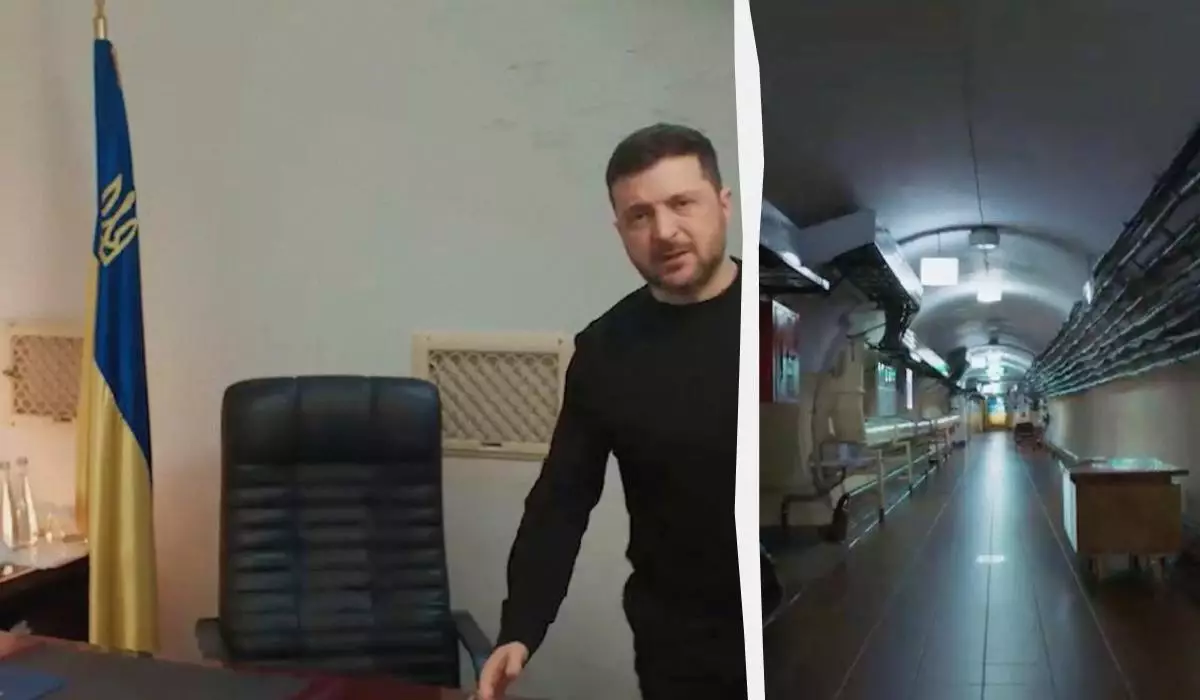 Зеленский алғаш рет бункердегі жұмыс кабинетін көрсетті