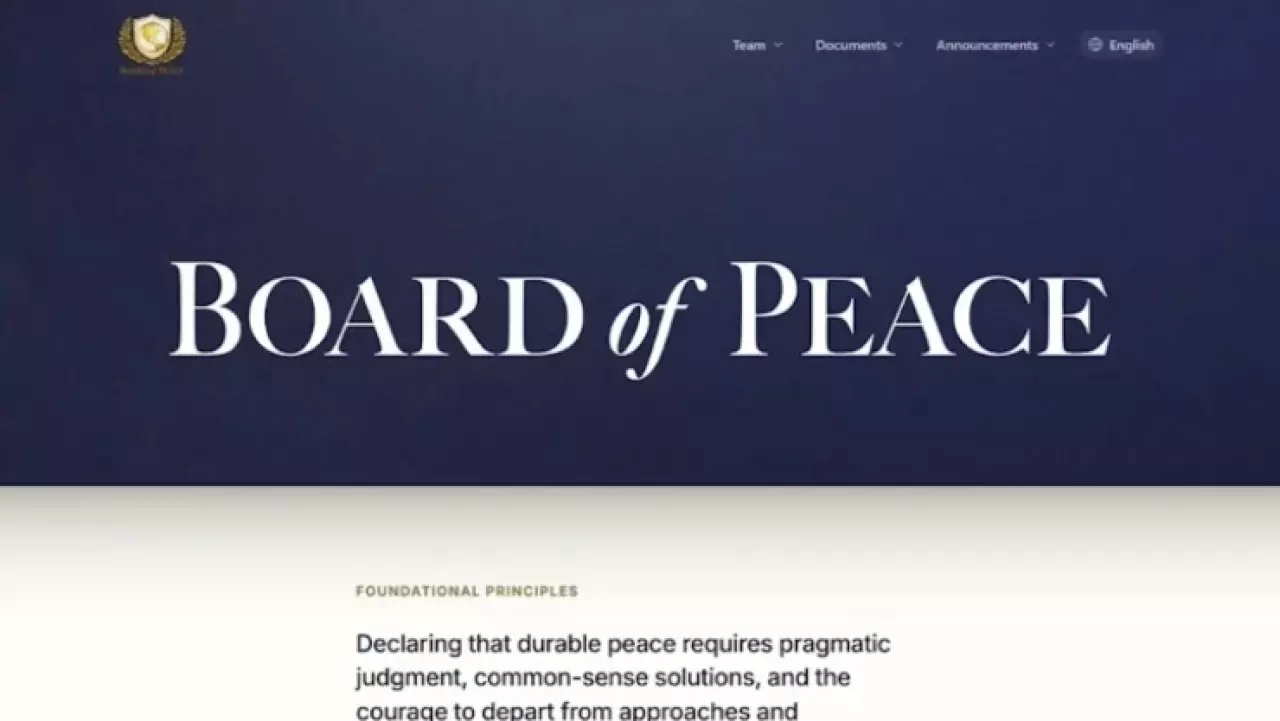 Заработал официальный сайт Совета мира