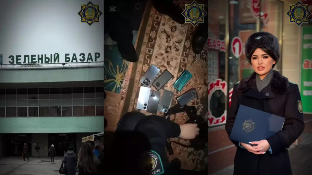На “Зеленом базаре“ в Алматы прошёл рейд: видео