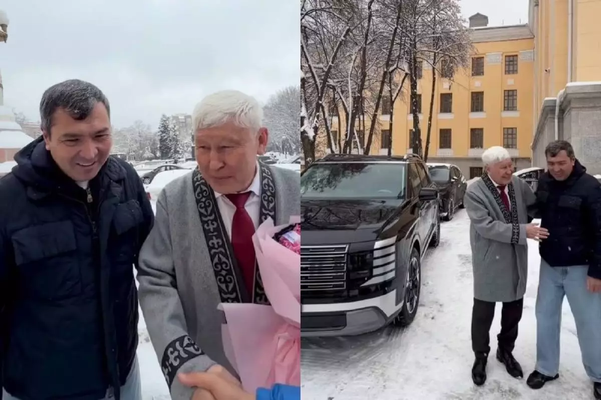 «Өмір бойы тапал көлік мініп едім»: Танымал кәсіпкер Асқар Жұмаділдаевқа темір тұлпар сыйлады (ВИДЕО)