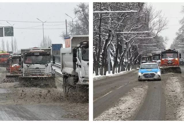 4 мыңнан астам жұмысшы мен 1250 техника: Алматы көшелері тәулігіне төртінші рет тазартылып жатыр