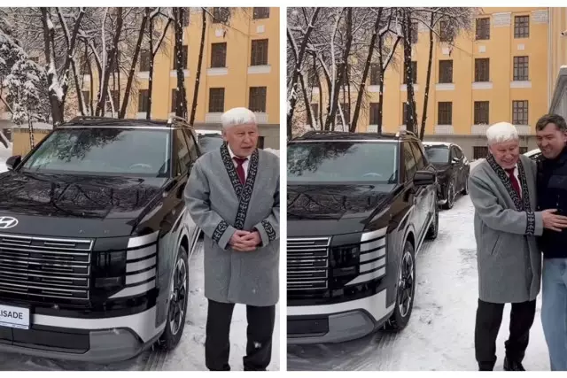 Жұмабек Жанықұлов Асқар Жұмаділдаевқа темір тұлпар сыйға тартты (ВИДЕО)