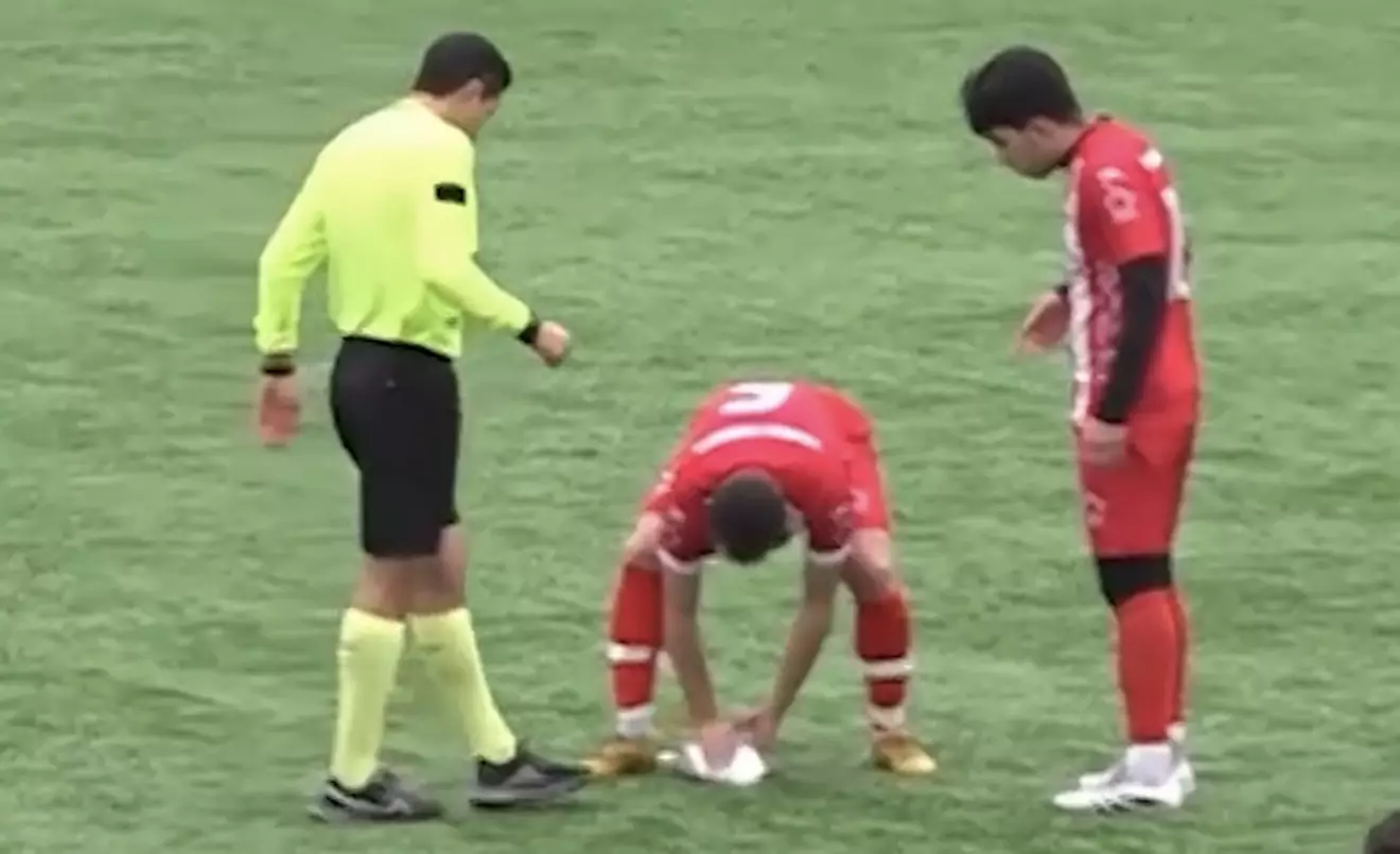 В Турции футболист спас чайку, сбитую мячом во время матча