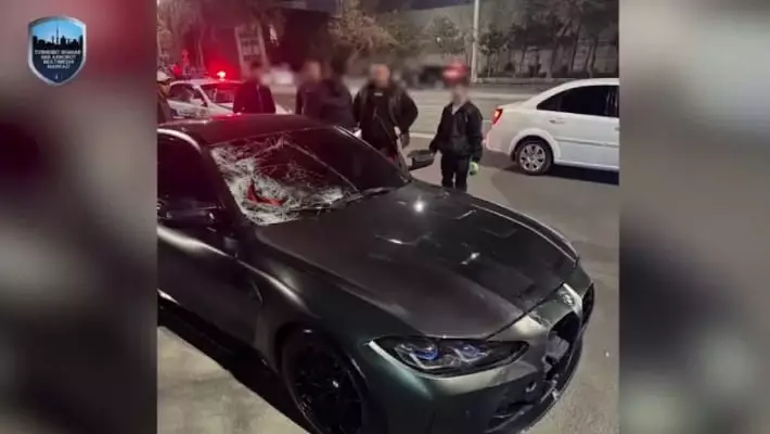 В Ташкенте школьник на BMW сбил сотрудника ДПС