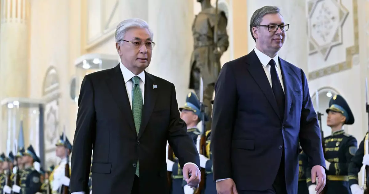  Ақордада Сербия президентін салтанатты қарсы алу рәсімі өтті 