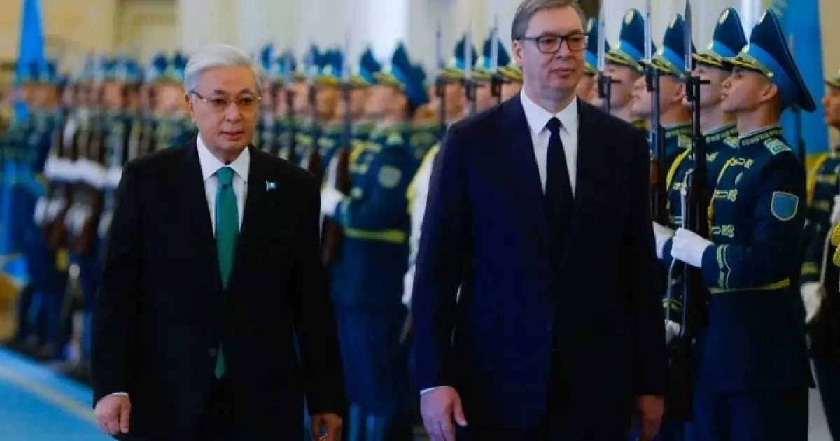  Қасым-Жомарт Тоқаев Сербия Президентін Ақордада қарсы алды 