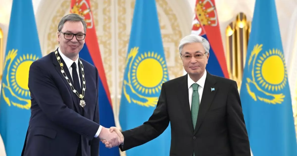   Қасым-Жомарт Тоқаев Александр Вучичті «Алтын Қыран» орденімен марапаттады   