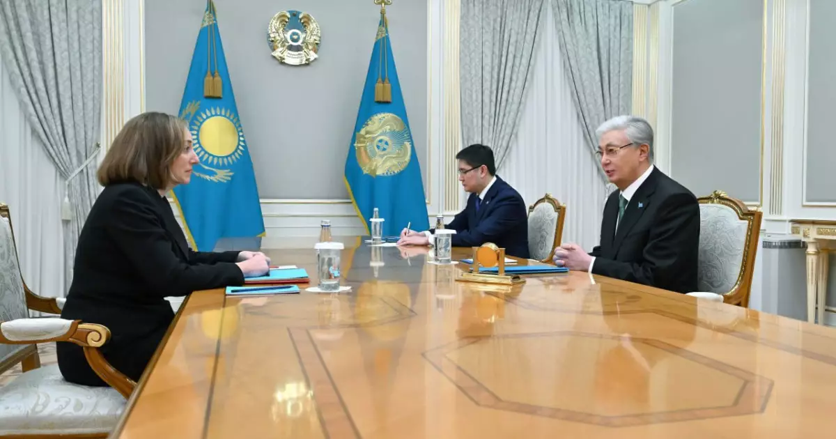   Мемлекет басшысы Қасым-Жомарт Тоқаев Америка Құрама Штаттарының Қазақстан Республикасындағы елшісі Джули Стаффтты қабылдады   