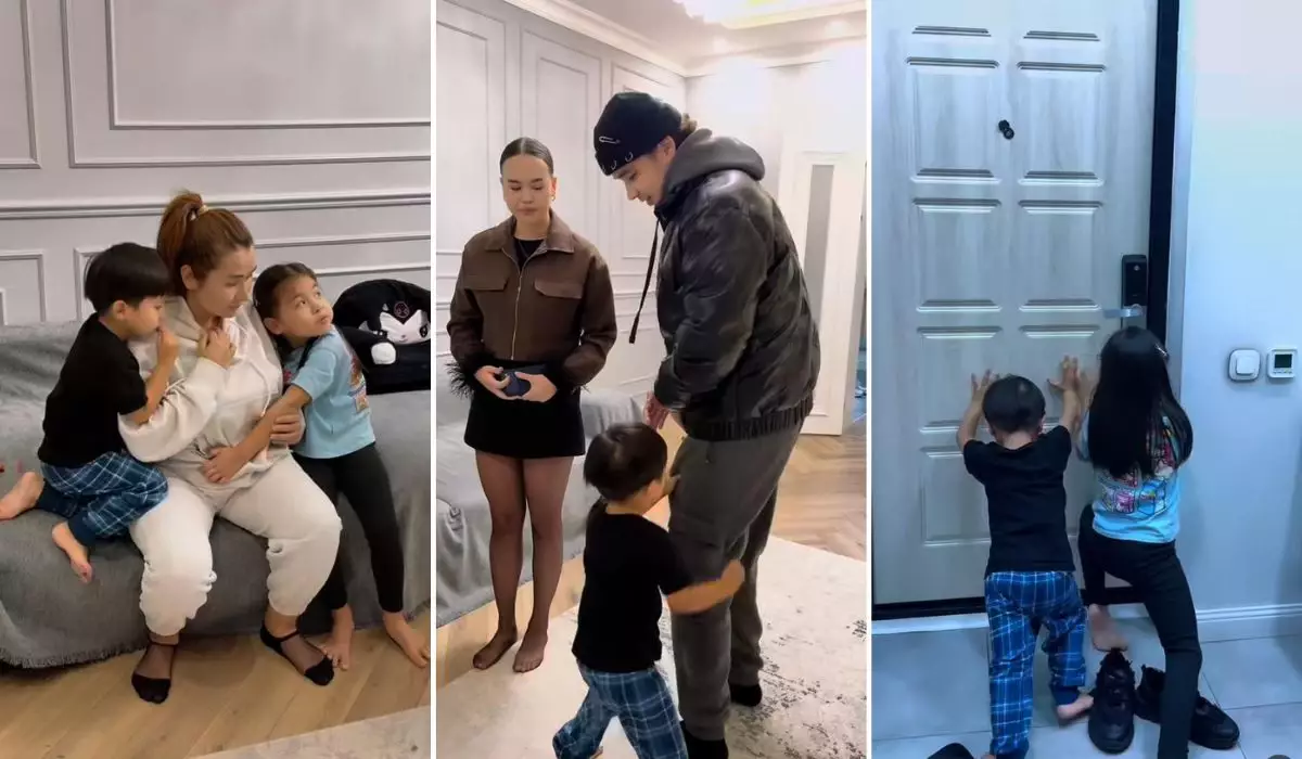 "Жаңа мама әкелдім": Балаларына пранк жасаған Мереке мен Арсеннің әрекетін психолог қауіпті деп бағалады