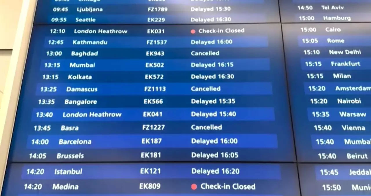 Таяу Шығыста әуе қатынасы тоқтап тұр