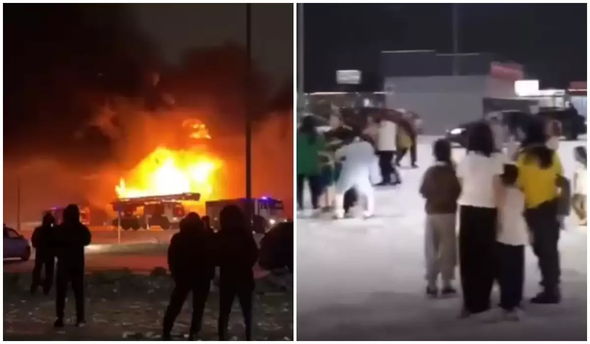 Семейдегі ойын-сауық орталығында ірі өрт шықты: Келушілер ғимараттан сырт киімсіз шұғыл шығуға мәжбүр болған