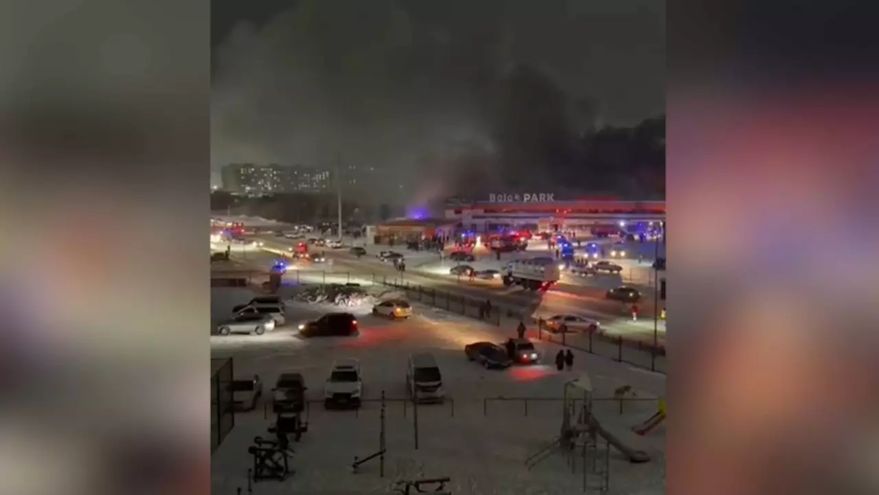 Семейде сауда орталығынан шыққан өрт оқшауланды