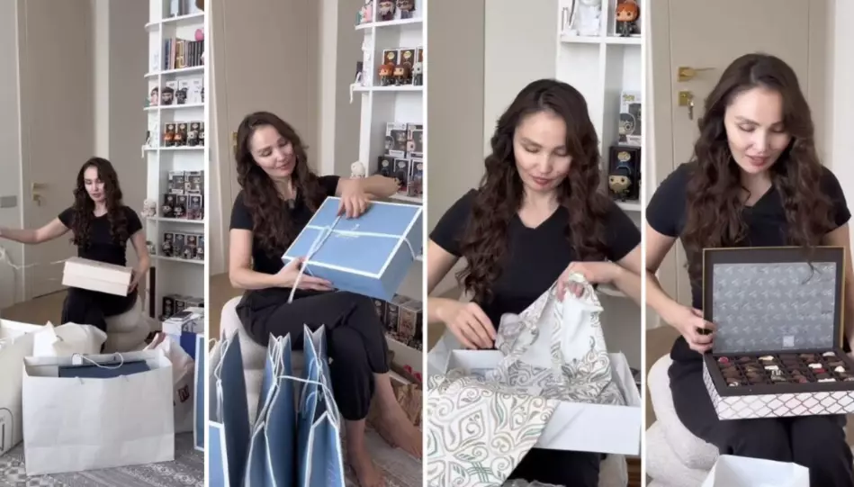 «Ұсақ-түйек заттар әкелген»: Жұлдыз Әбдікәрімова қоныс тойға келген сыйлықтарын көрсетті (ВИДЕО)