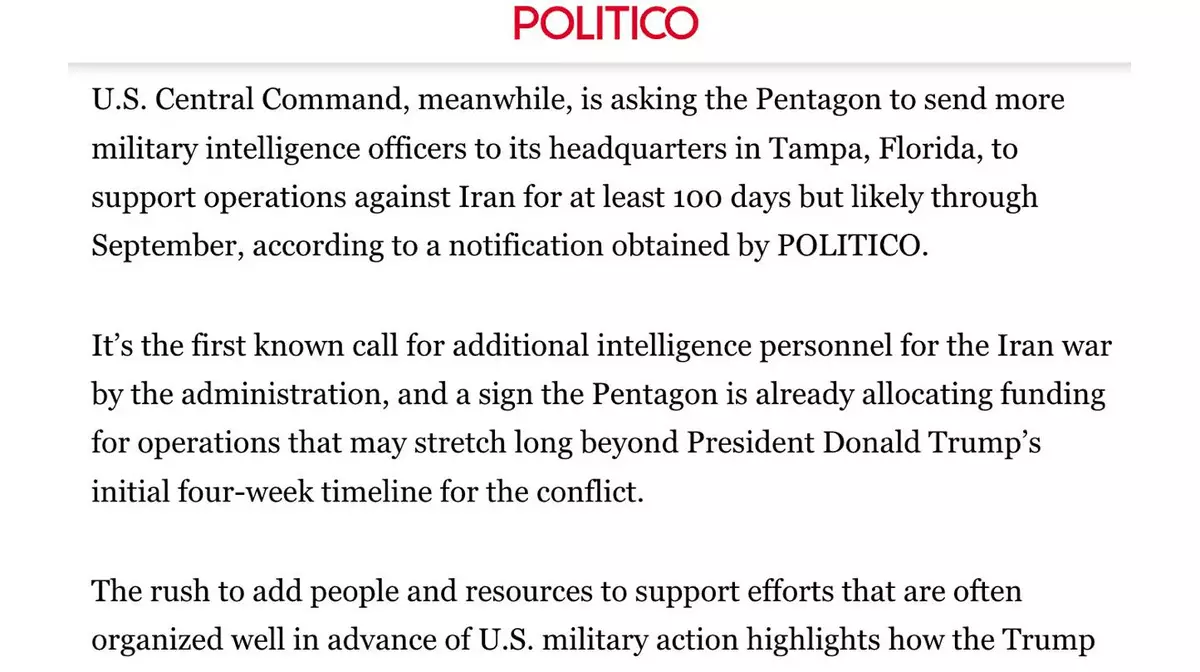 США готовятся воевать с Ираном до сентября - Politico