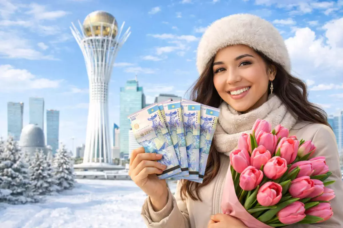 Сколько денег получат женщины к 8 Марта в регионах Казахстана