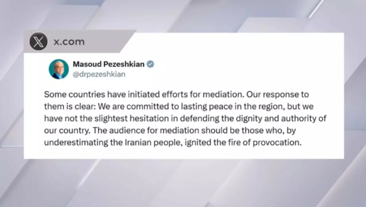 Иран назвал условия стабилизации ситуации на Ближнем Востоке