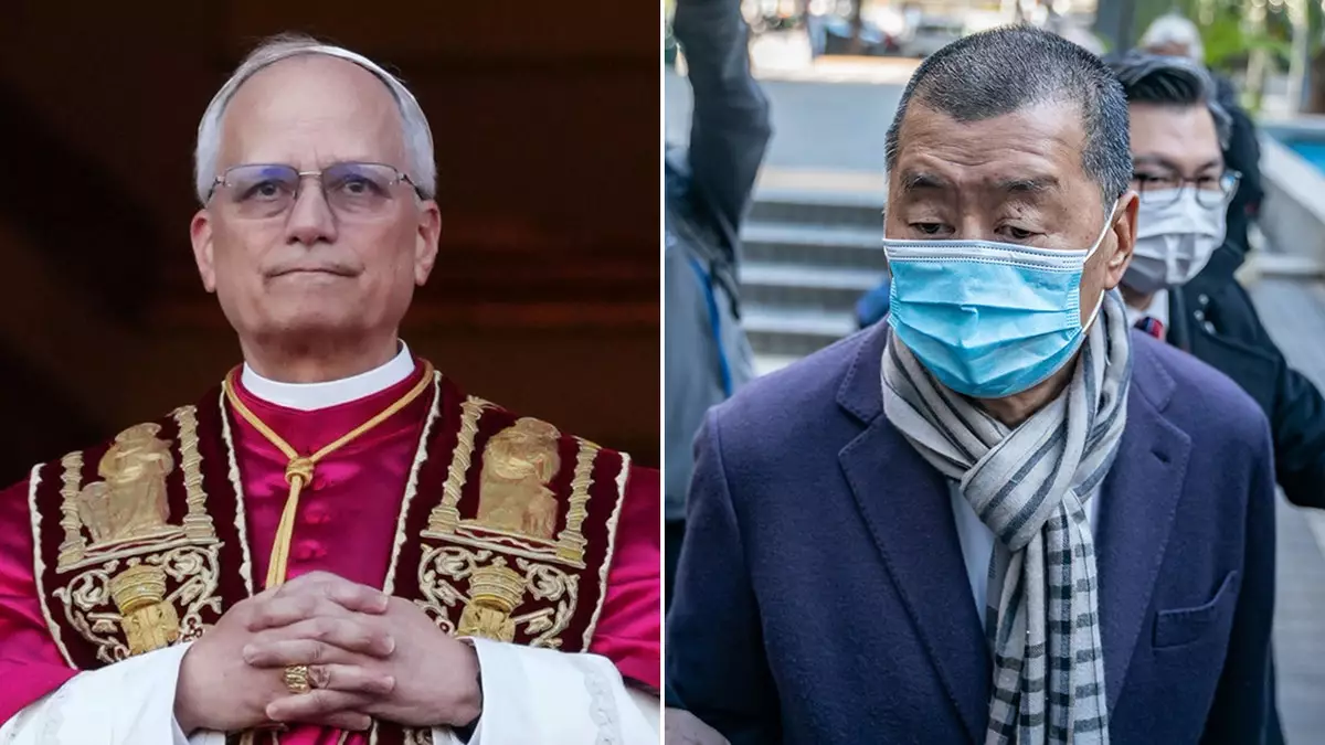 Папа Лев заявляет, что «не может комментировать» 20-летний приговор протестующему из Гонконга Джимми Лаю.