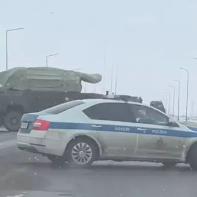 В Астане заметили колонну военной техники