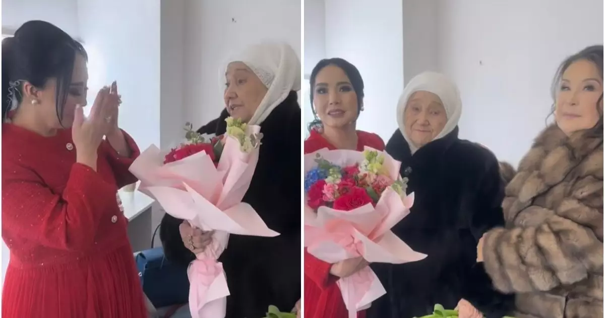  «Құдайдан тілеп алған қызыңа»: Димаштың әжесі Қарақат Әбілдинаның қызына ақ батасымен сый ұсынды 