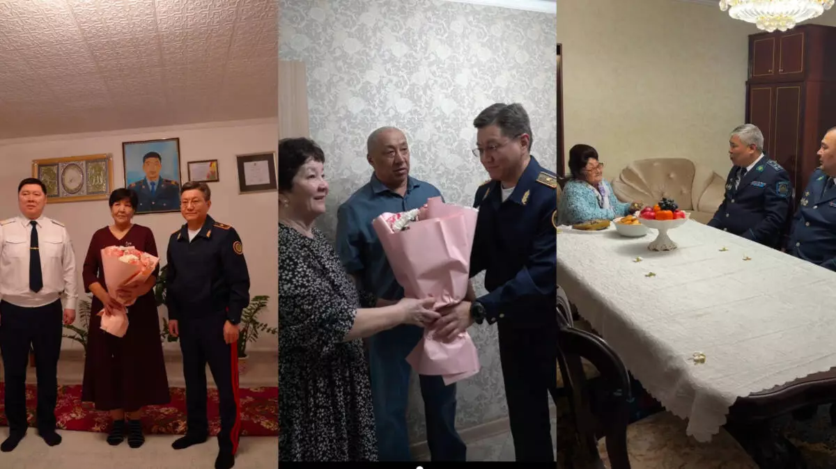 Память и благодарность: в Атырау полицейские навестили матерей погибших коллег