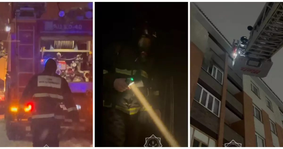   «100-ден астам адам эвакуацияланды»: Петропавлда көпқабатты үйде өрт шықты   