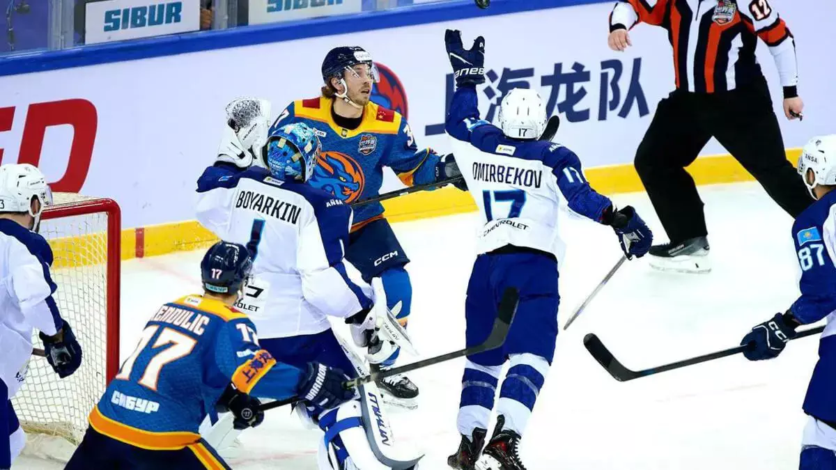 8 шайб: Барыс обыграл китайский «Шанхай Дрэгонс»