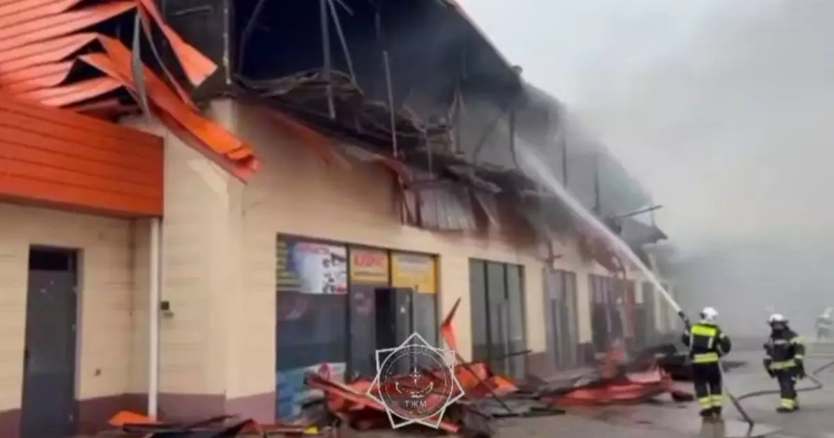  Шымкентте автокөлік жөндеу кешені өртенді 