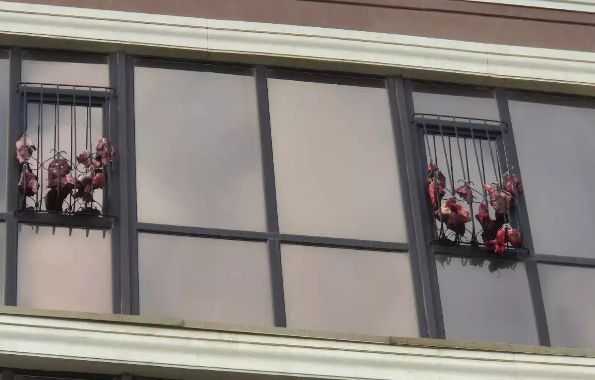 Куски мяса на окнах в элитном ЖК обсуждают жители Актау - новости на Lada.kz 08.03.2026