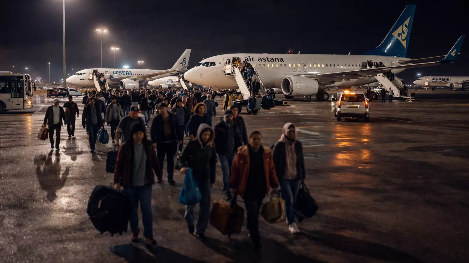 Бір түнде 1786 қазақстандық Таяу Шығыстан елге оралды