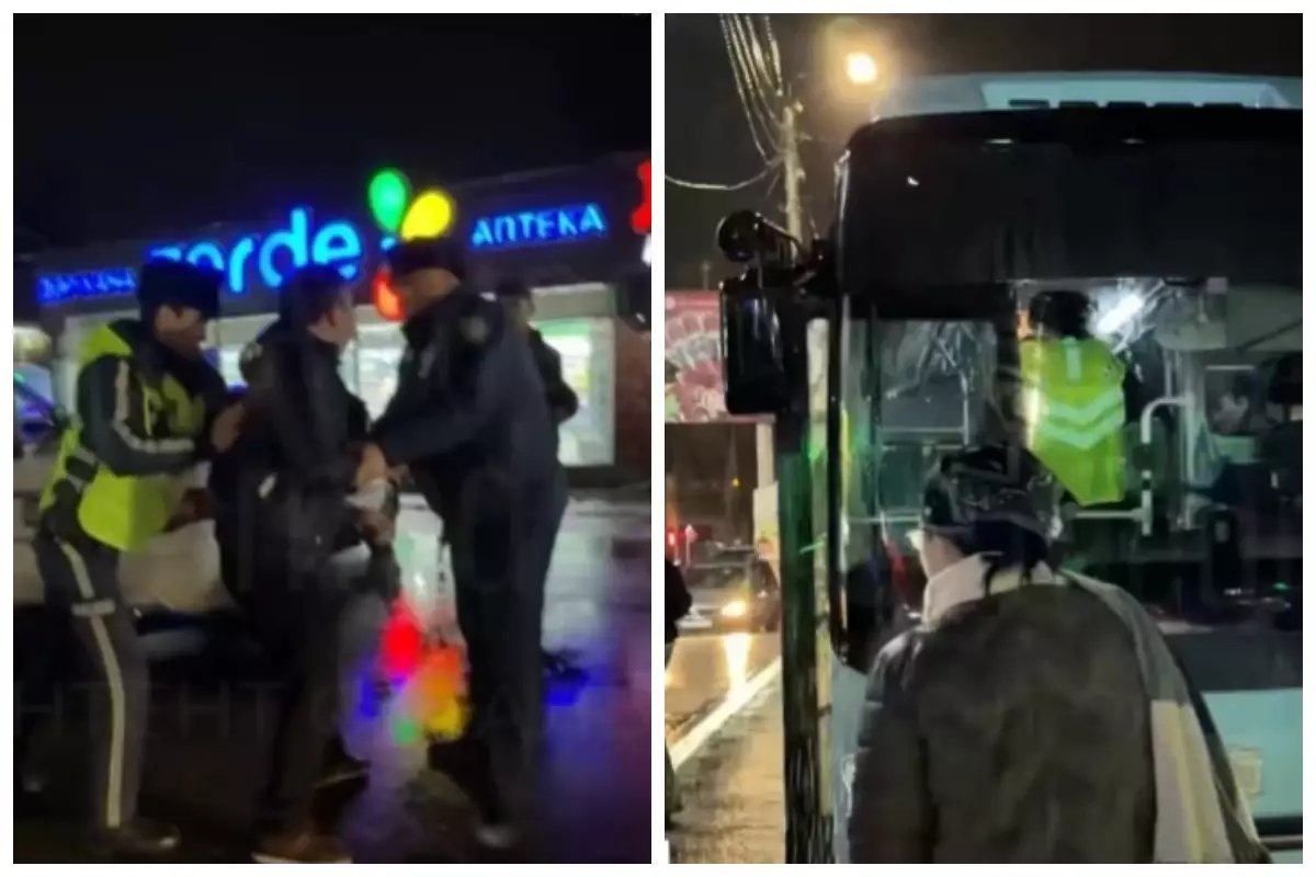 Таразда мас жолаушы автобус жүргізушісіне пышақпен шабуыл жасады