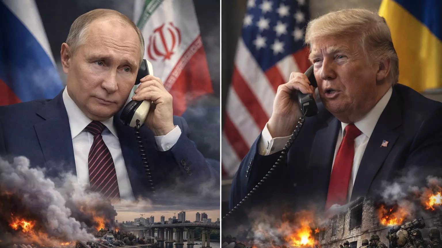 Путин мен Трамп телефон арқылы сөйлесті: Иран мен Украина мәселесі талқыланды